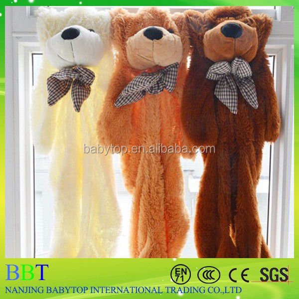 High quality Unstuffed Plush Animals giant teddy bear 160cm,200cm,300cm skin