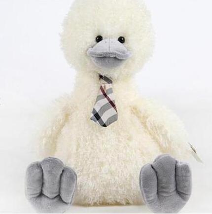 Plush fluffy white stuffed duck cute duck plush toy duck