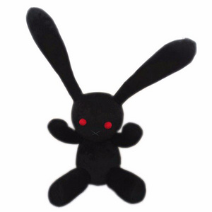 Black stuffed bunny toy long ears plush rabbit toy