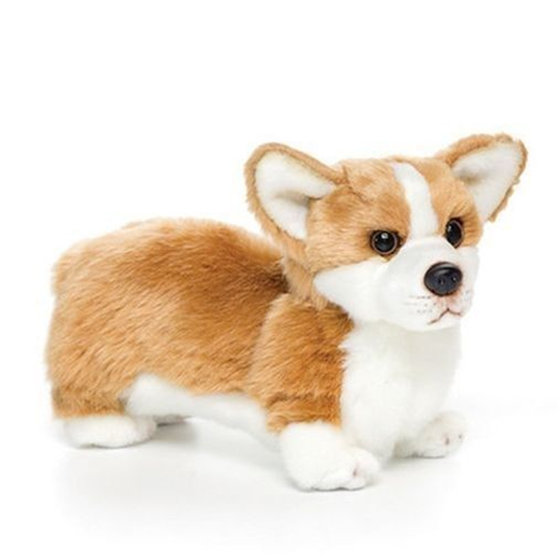 Custom stuffed corgi dog floppy plush dog soft toy