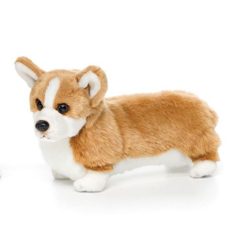 Custom stuffed corgi dog floppy plush dog soft toy