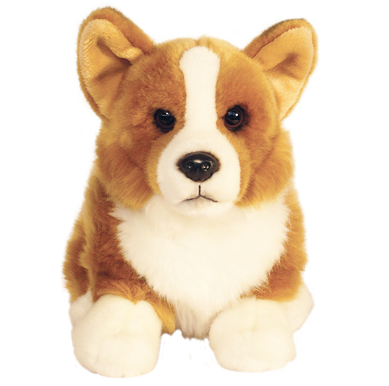 Custom stuffed corgi dog floppy plush dog soft toy