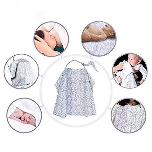 Breastfeeding Nursing Cover, Trcoveric Lightweight Breathable Cotton Privacy Feeding Cover, Nursing Apron for Breastfeeding