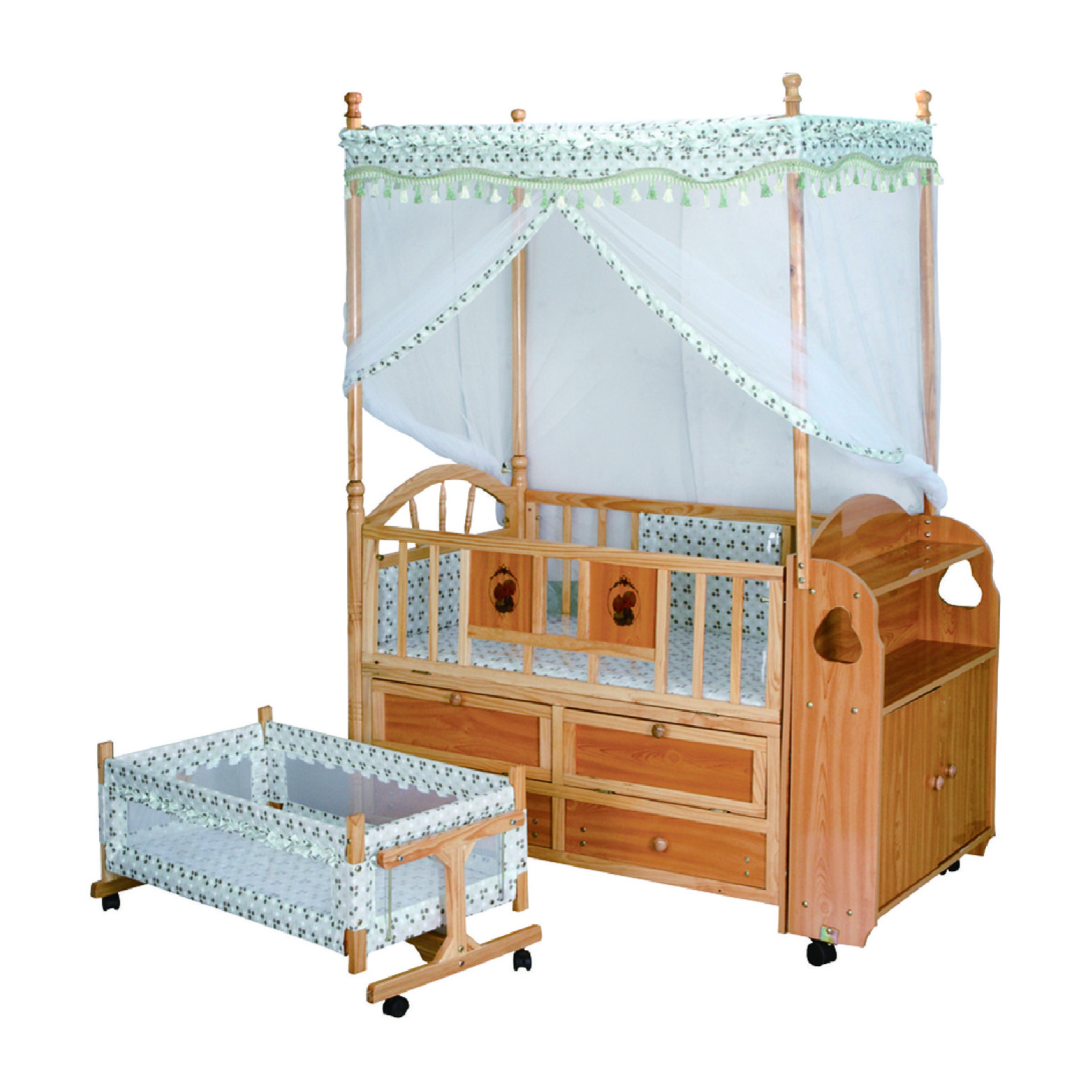 wooden baby crib baby cradles bed cot for sale (XM5319)