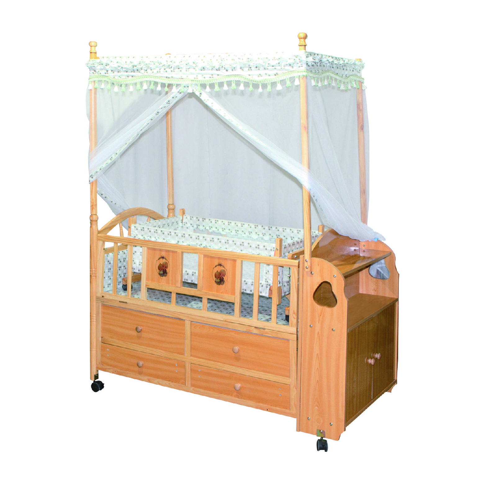 wooden baby crib baby cradles bed cot for sale (XM5319)