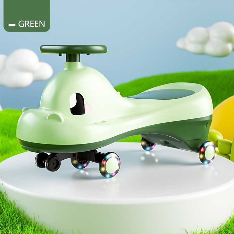 China Hot Sale Toy Children Baby Twist Car Swing Wiggle Car With Led Music Light Baby Swing Car Manufacturer