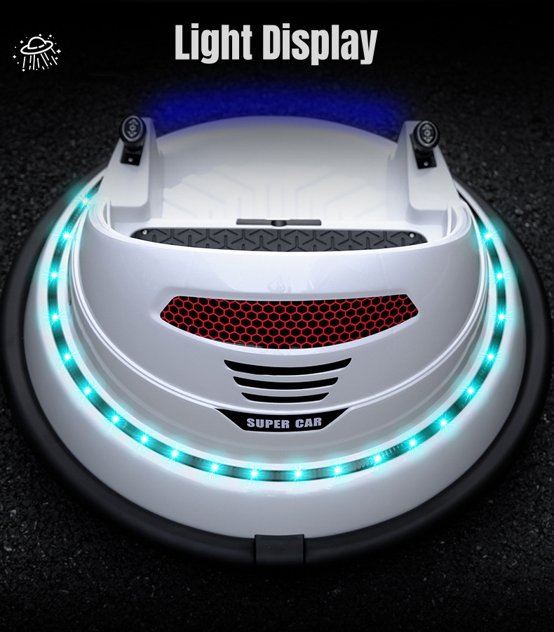 Children's Favorite Ride On Car Indoor Electric Bumper Car 360 Rotation Remote Control with Music and Light Cool Toy Bumper Car