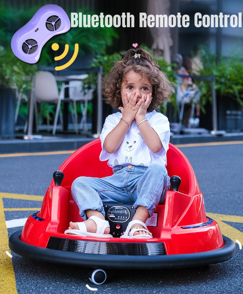 Best Selling Kids Rid On Car Chargeable Electric Baby Bumper Car 360 Rotation with Music and Light Baby Bumper for Kid 1-3 Years