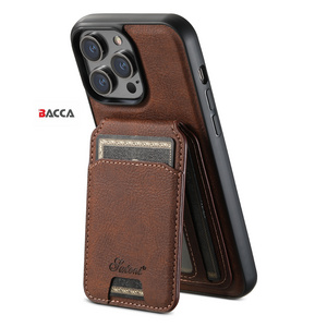 Vintage Fashion Litchi Grain PU leather Magnetic Charging Wallet Case for iPhone 15 14 13 ProMax for Samsung Phone Case