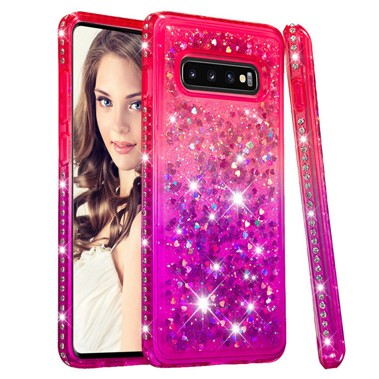 3D Glitter Case Shiny Quicksand Luxury Bling Cover for Samsung Galaxy S10 plus  For S10+ Phone case