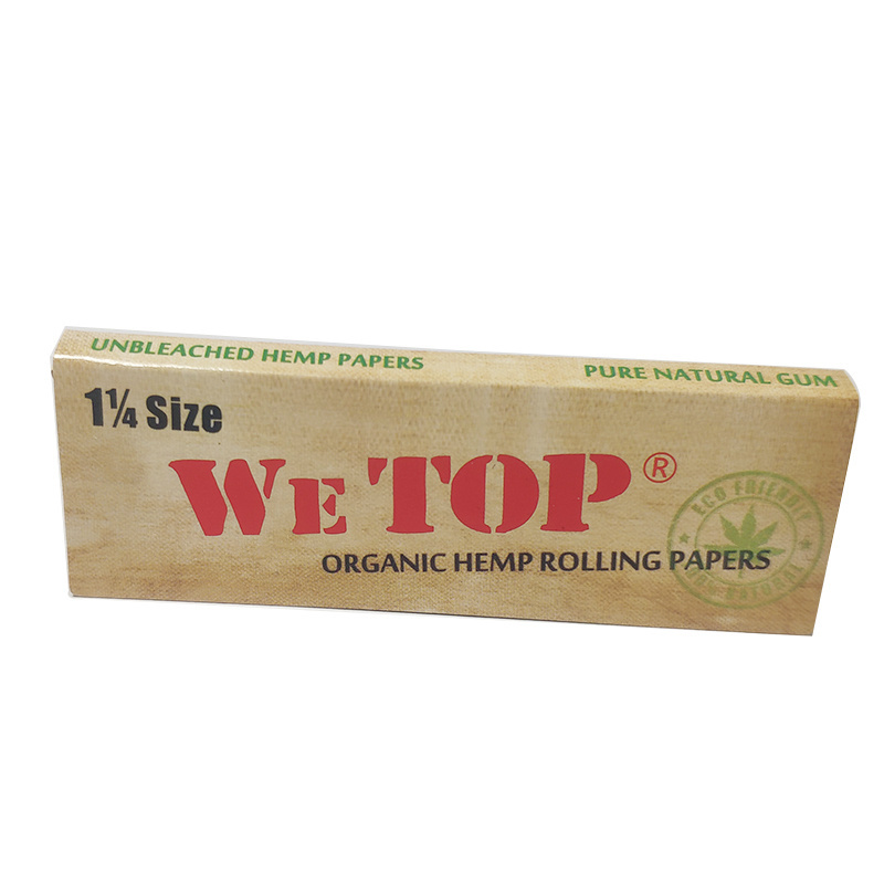 WETOP brand hemp rolling papers 1 1/4 size