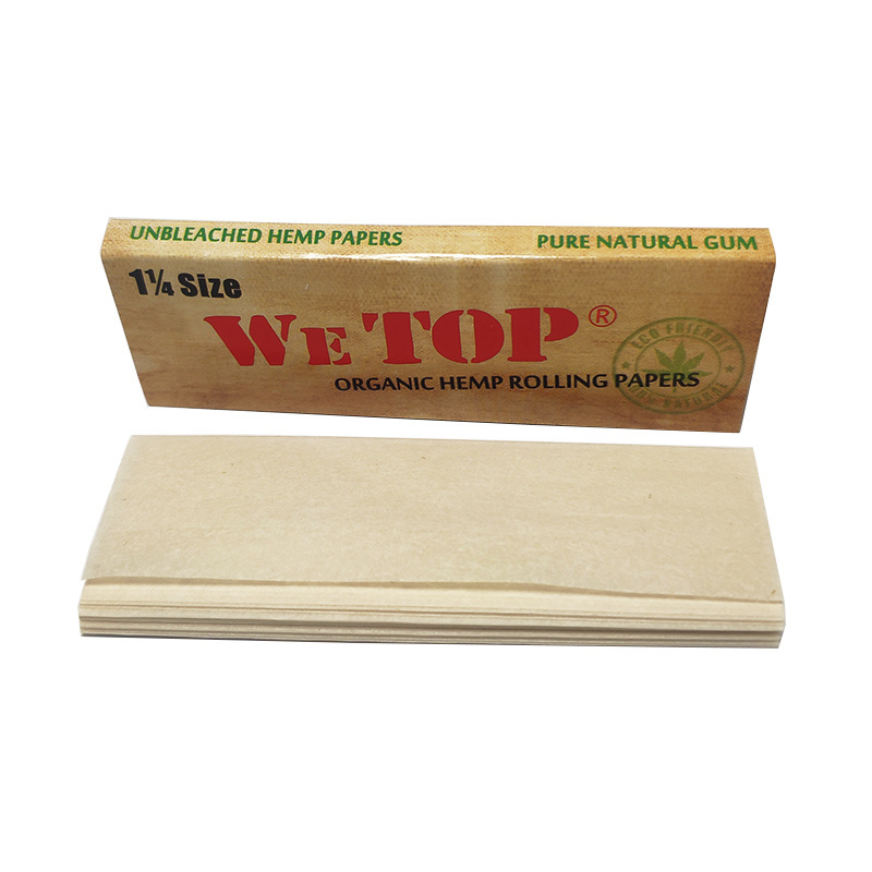 WETOP brand hemp rolling papers 1 1/4 size