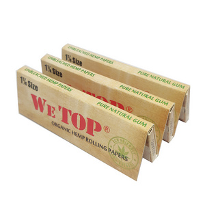 WETOP brand hemp rolling papers 1 1/4 size