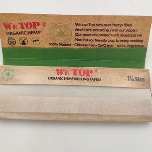 WETOP hemp rolling paper 1 1/4 size 50 leaves per booklet OEM available