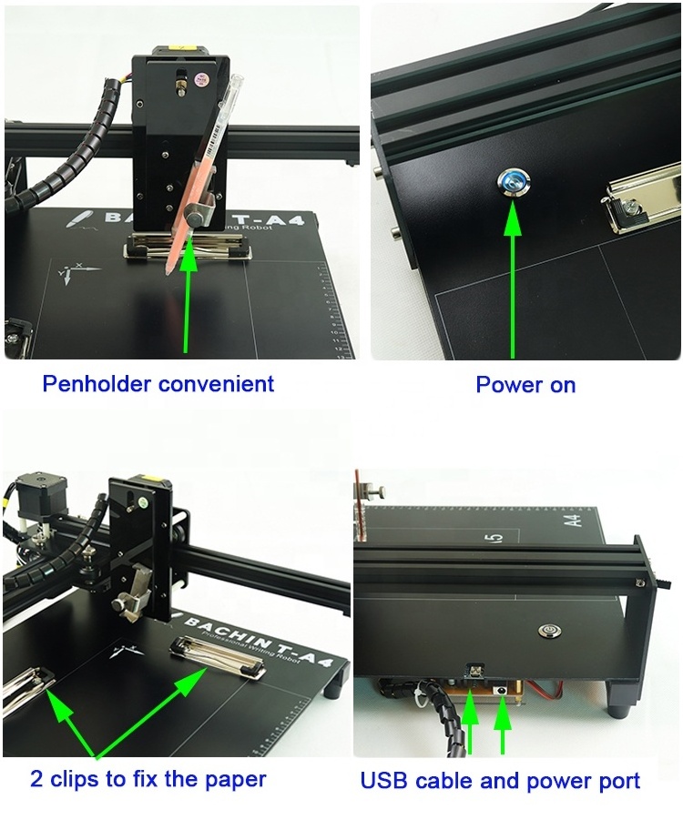 BACHIN 2022 Drawbot Pen Drawing Machine Lettering Robots Kit A4 A5 Diy Smart Handwriting Machine Writing Robot Toys