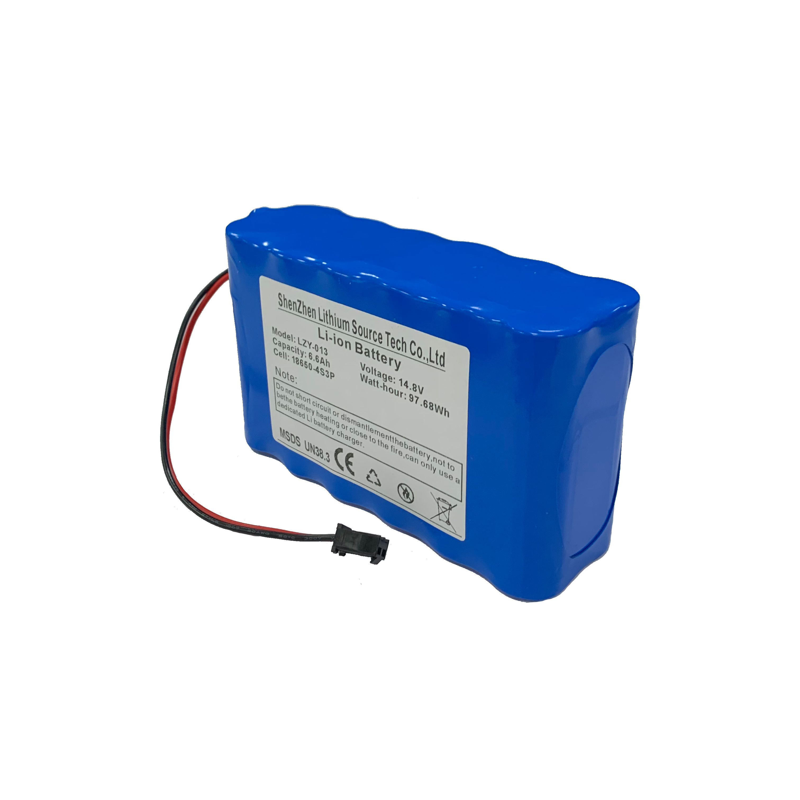 High Quality Rechargeable 14.8V 4400mah 5200mah 6600mah Lithium Battery Pack for Emergency Power Supply