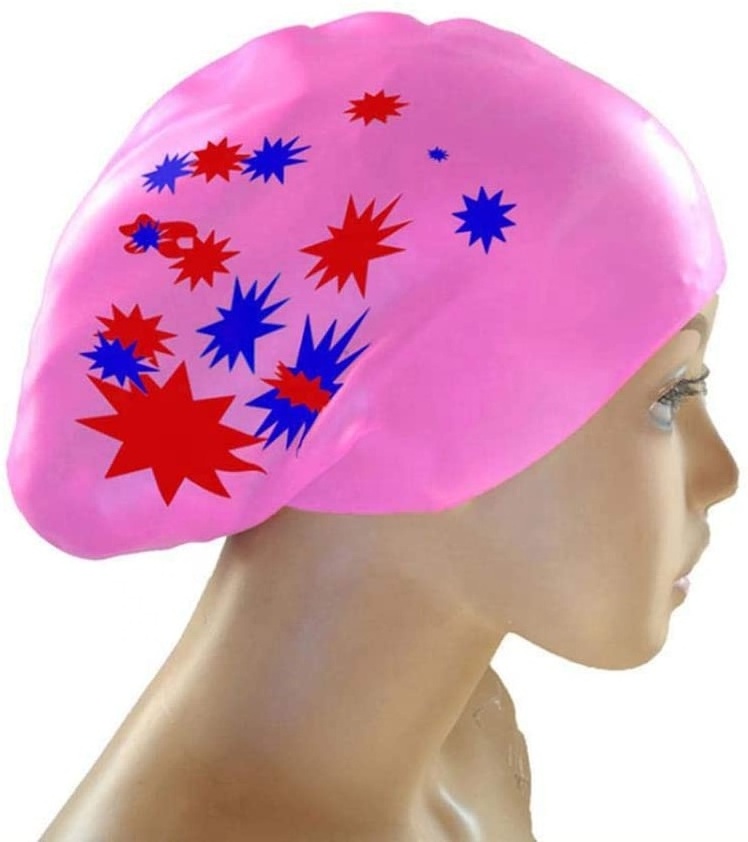 Adults Long Hair High Elastic Women Waterproof Turban Silicone Swimming hat Ear Protect Diving Hat Swim Pool Hat