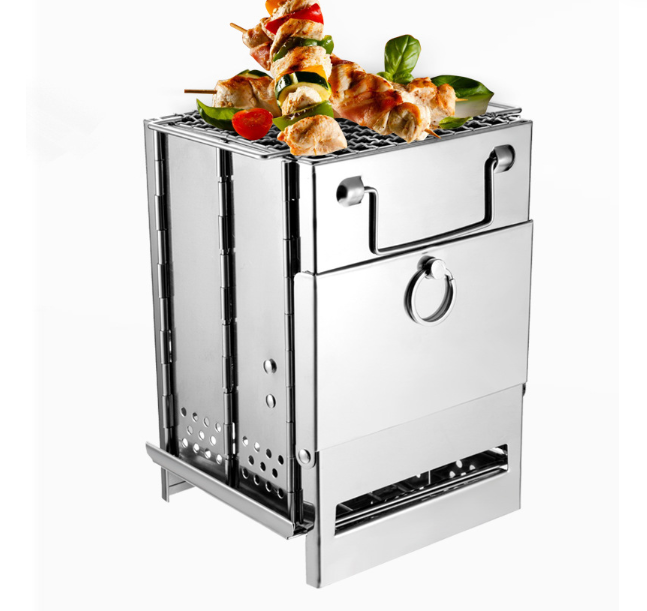 Stainless steel multi functional foldable charcoal bbq grill charcoal chimney starter