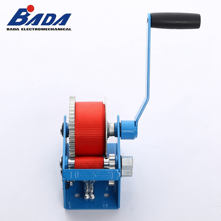 BADA Portable trailer 2500Lbs cable length 7.5m mini manual hand wire rope winch