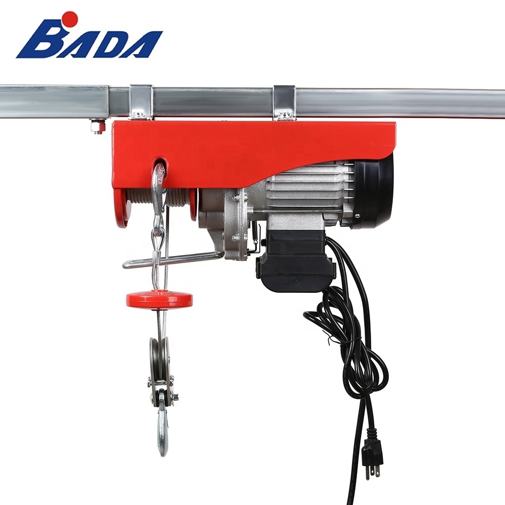 BADA factory price PA400B 440/880lb 120V AC capacity electric wire rope chain hoist small hoist