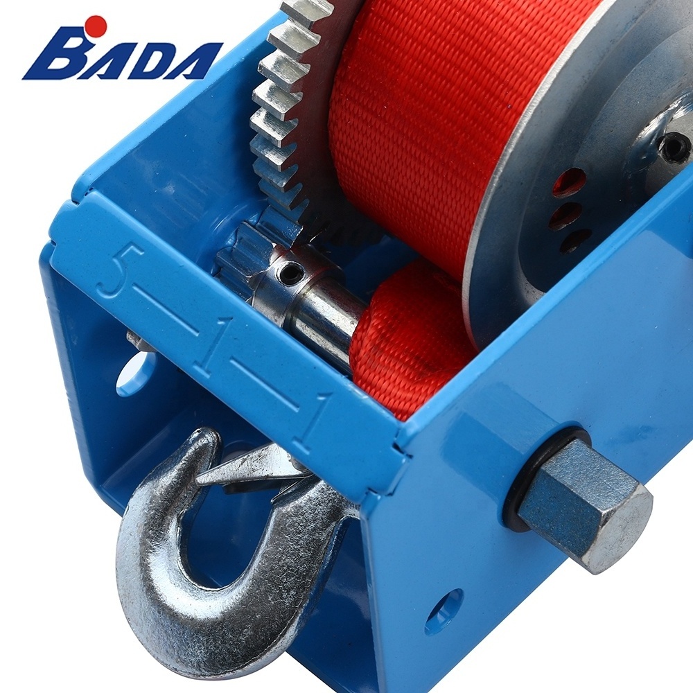 2000LBS small wire rope mini hand boat manual operated manual portable hand winch with stainless rope