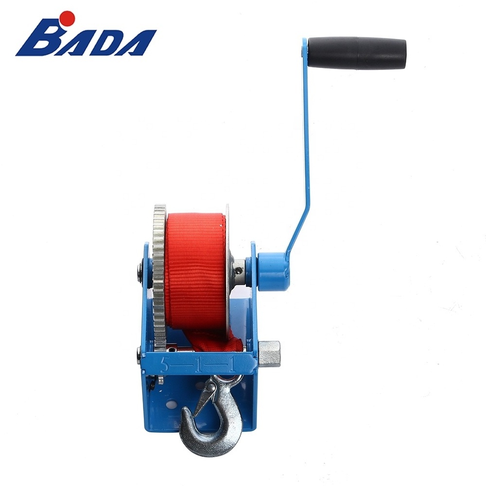 2000LBS small wire rope mini hand boat manual operated manual portable hand winch with stainless rope