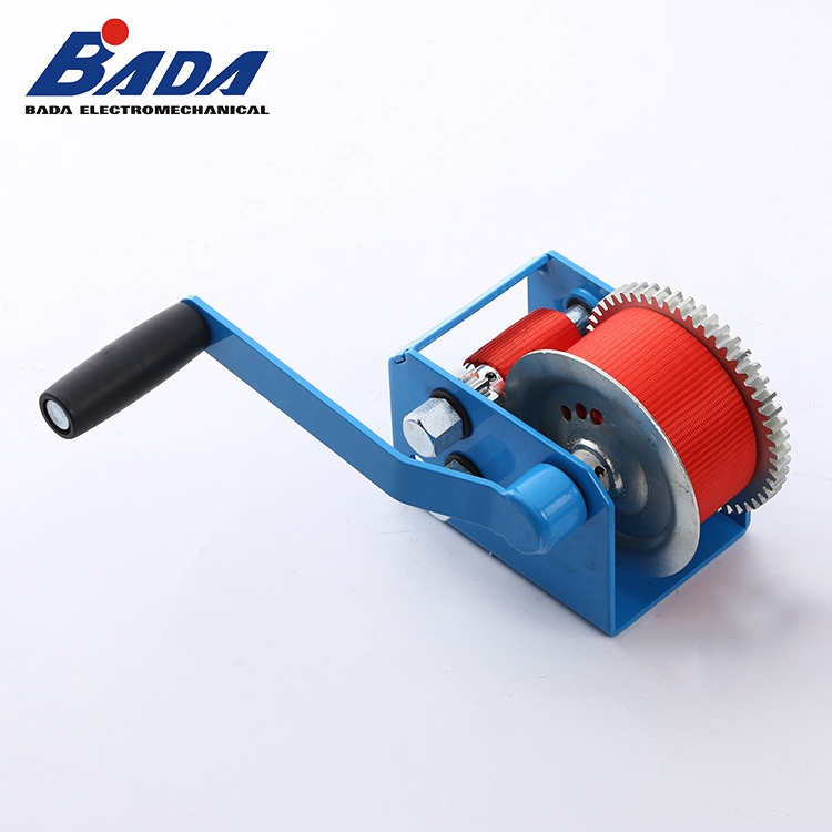 BADA Portable trailer 2500Lbs cable length 7.5m mini manual hand wire rope winch