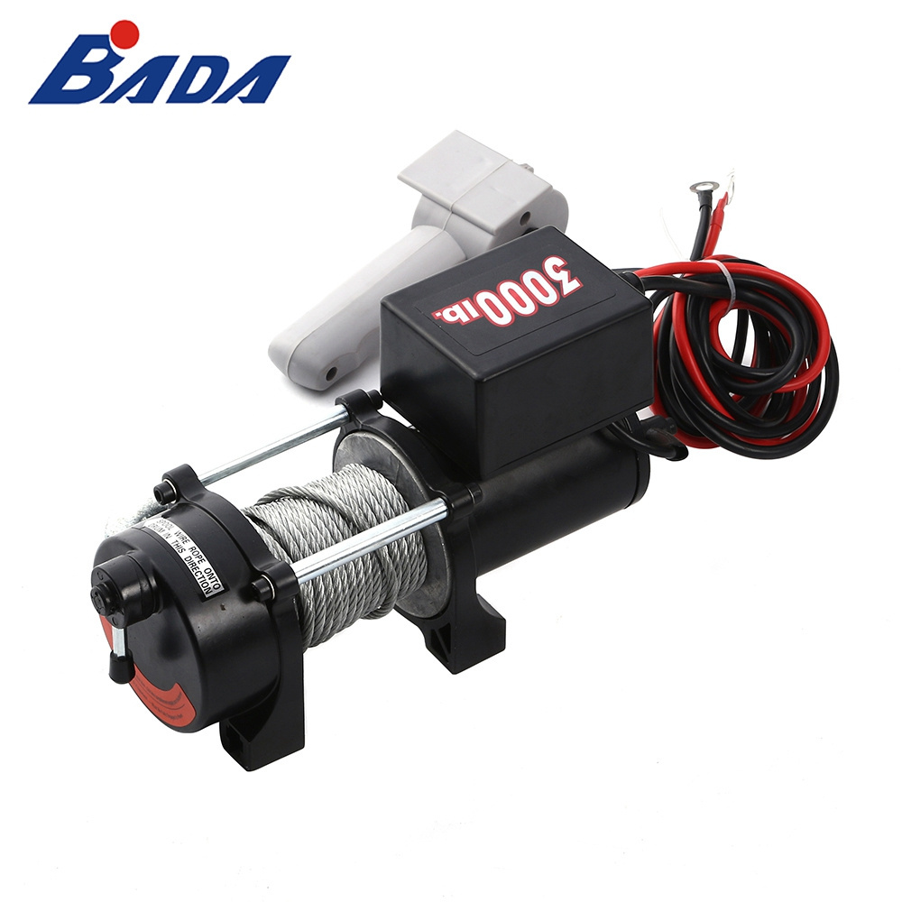 BADA 3000lbs high quality automotive wire rope electric winch for sale