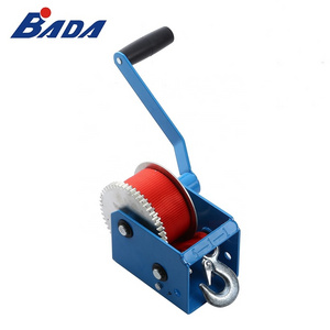 2000LBS small wire rope mini hand boat manual operated manual portable hand winch with stainless rope