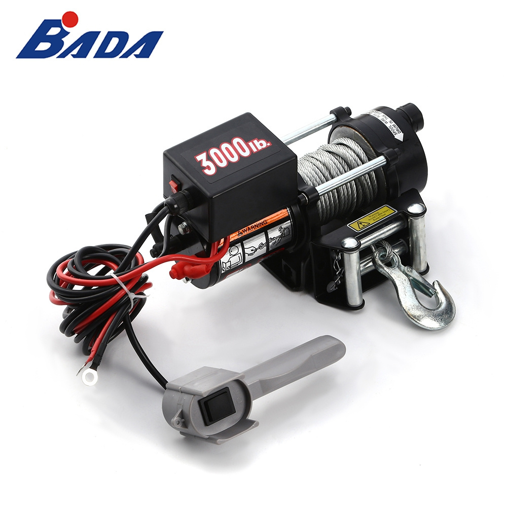 BADA 3000lbs high quality automotive wire rope electric winch for sale