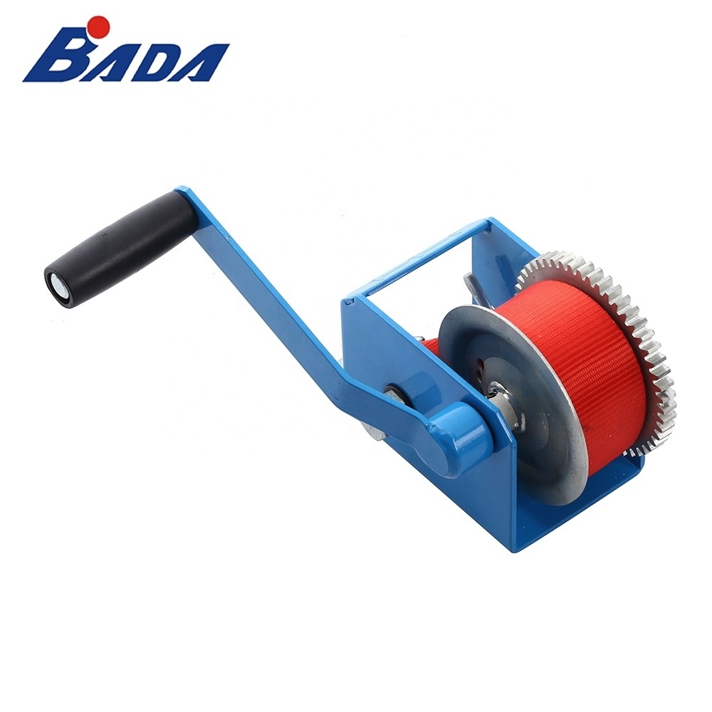 2000LBS small wire rope mini hand boat manual operated manual portable hand winch with stainless rope