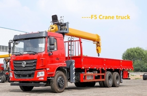 Used 180 HP 6*4 self loader dump Truck Crane Hydraulic Cranes 10 Ton Truck mounted Crane