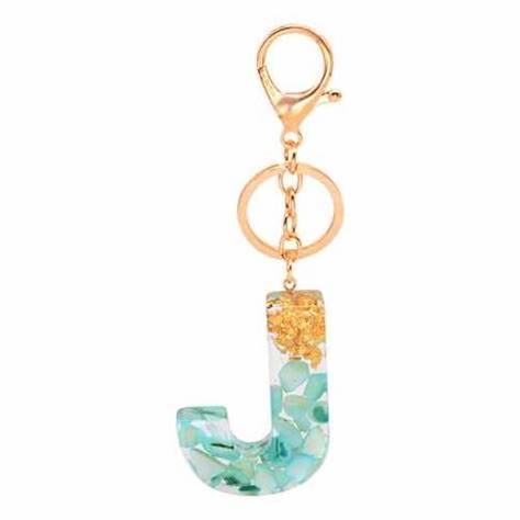 Personalized Acrylic Initial Keychain Letter Alphabet Custom Name Monogram Resin KeyChains With Tassel Charm