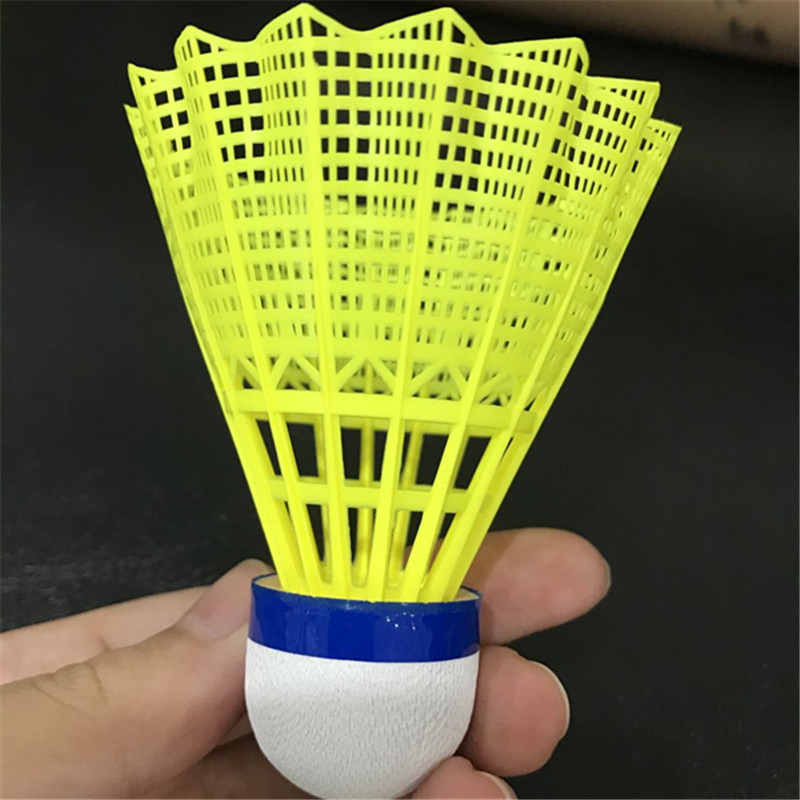 Lingmei Good Quality Yellow and White Nylon Shuttlecock For Training