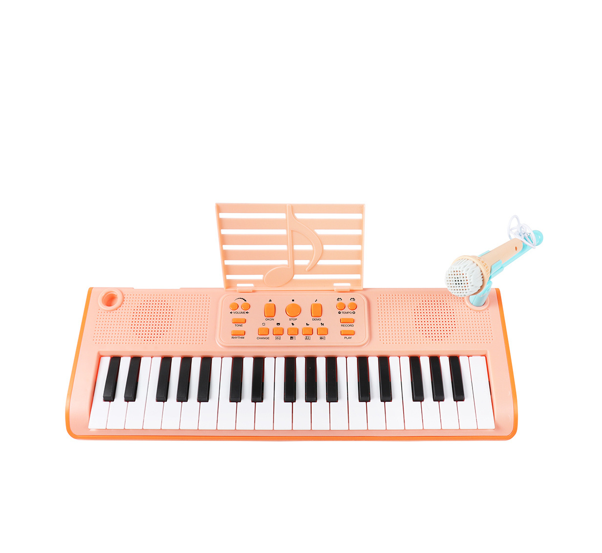 Girls Musical Instruments Gift Toy Portable 37 Keys Digital Keyboard with Microphone Electron Organ Piano for Children