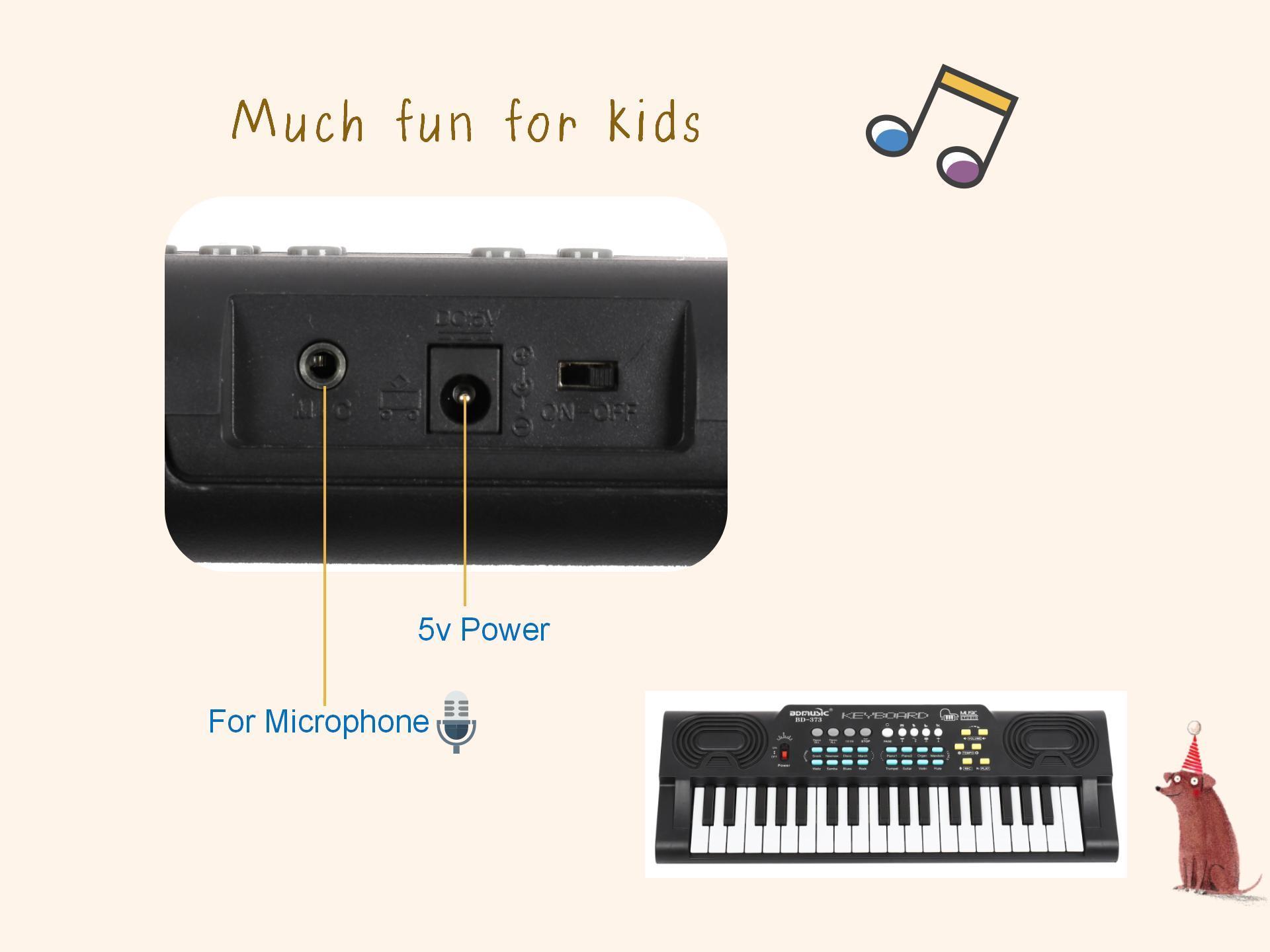 Mini Electronic Keyboard Piano Instruments Musical Portable 37 Keys Musical Keyboard Electronic Piano For Kids