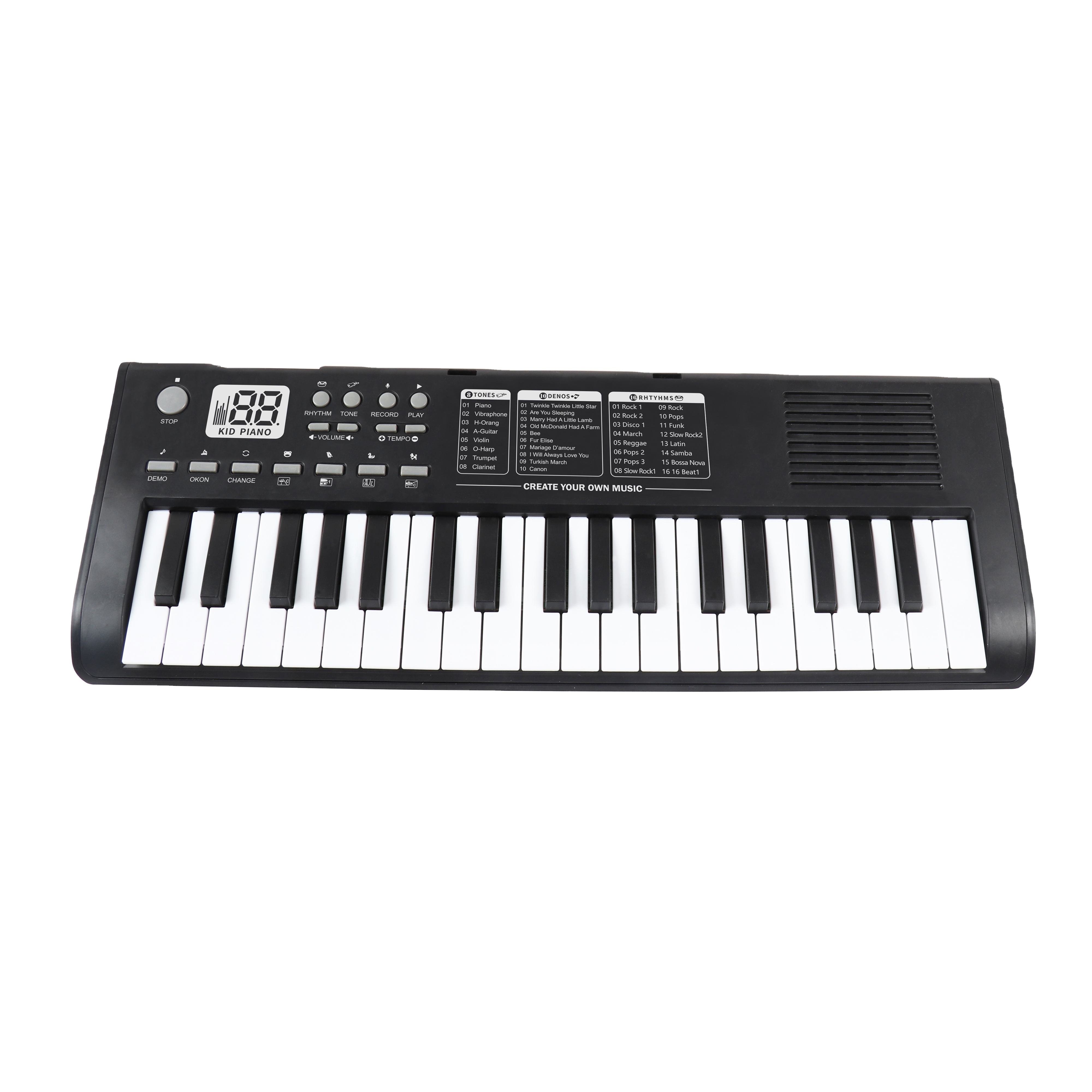 High Quality 37 Keys Digital Mini Piano Keyboard Electronic Organ Portable Piano with Microphone for Kids Certified Toy