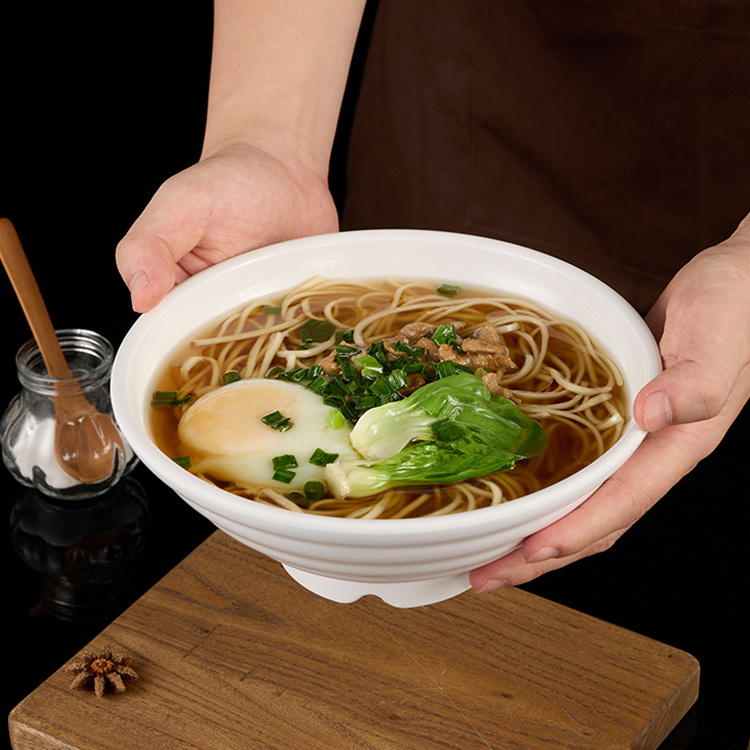 custom printed restaurant melamine plastic ramen noodle bowl with chopsticks