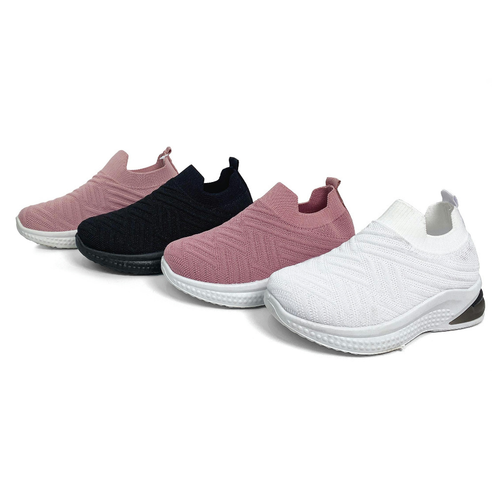 2024 New Wholesale Light Weight Fly Woven Comfortable Children Walking Shoes Casual Sport Shoes For Kids