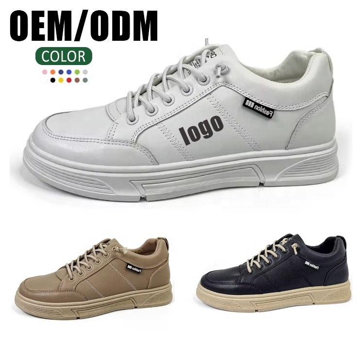 Wholesale Factory Discount Pu Leather Lightweight men shoes breathable casual sneakers white shoes white casual shoes for men