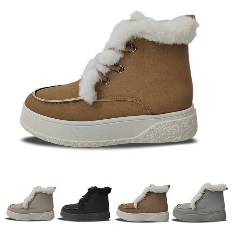 New Product ldeas PVC Outsole Women Winter Warm Faux Fur Snow Boots With Huge Discount