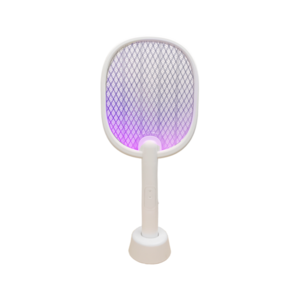 2 In 1 Powerful 3000V Grid Fly Swatter Traps Rechargeable Bug Zapper Handheld Indoor Outdoor Electric Mosquito Swatter