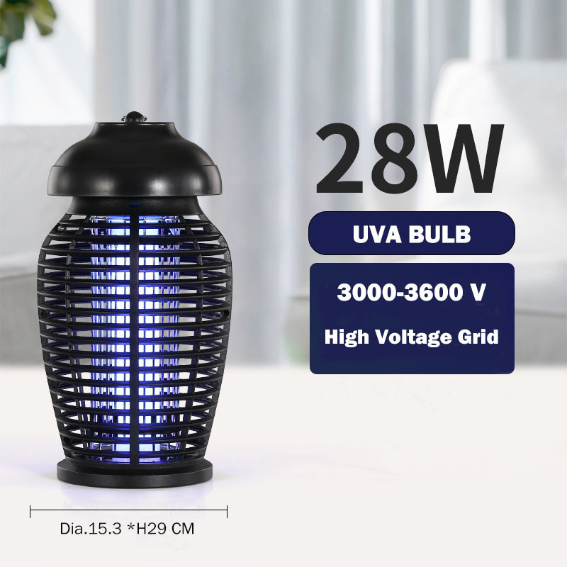 3600V Outdoor Waterproof Mosquito Lamp Gnat Electric Bug Mosquito Zapper Replaceable Purple Bulb Fly Killer Zapper