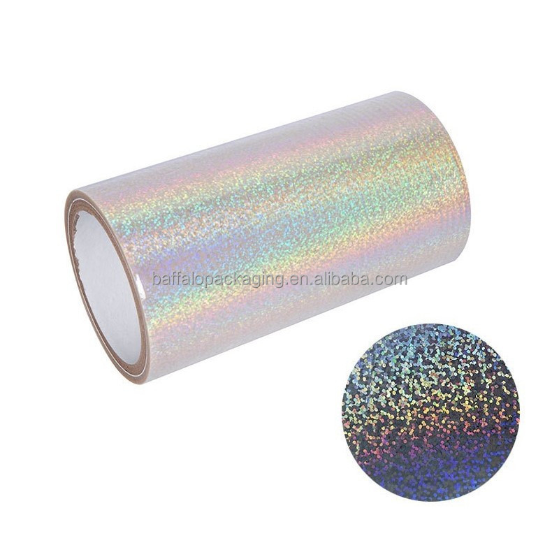 26 micron Holographic Small Dot Pattern BOPP Holograph Thermal Hot Lamination onto Paper Film Roll Glossy for Packaging Products