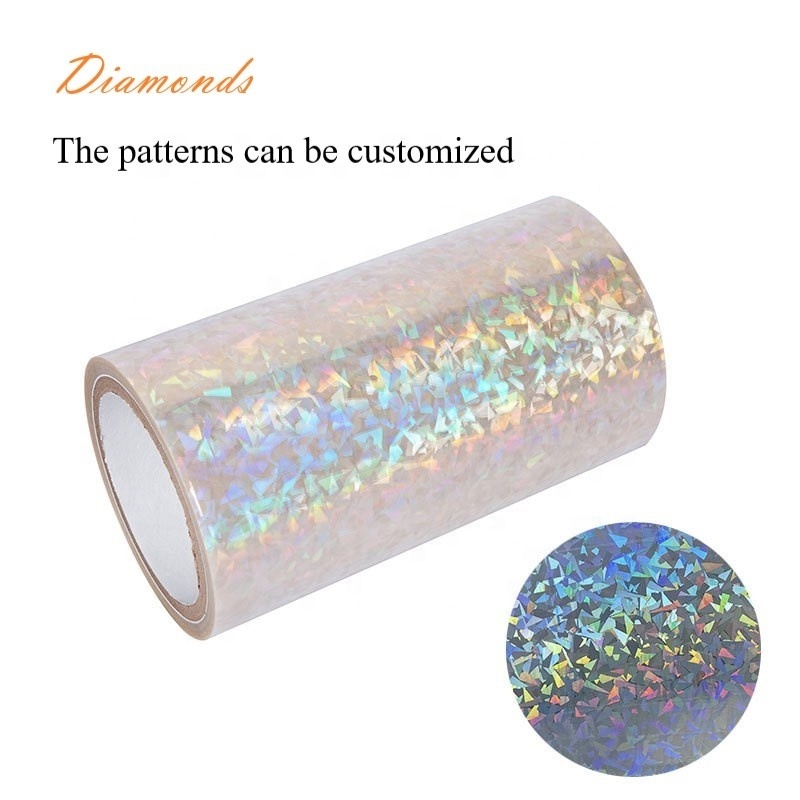 28 microns Glitter BOPP Holograph Fluorographic Hot Lamination Film Glossy Roll