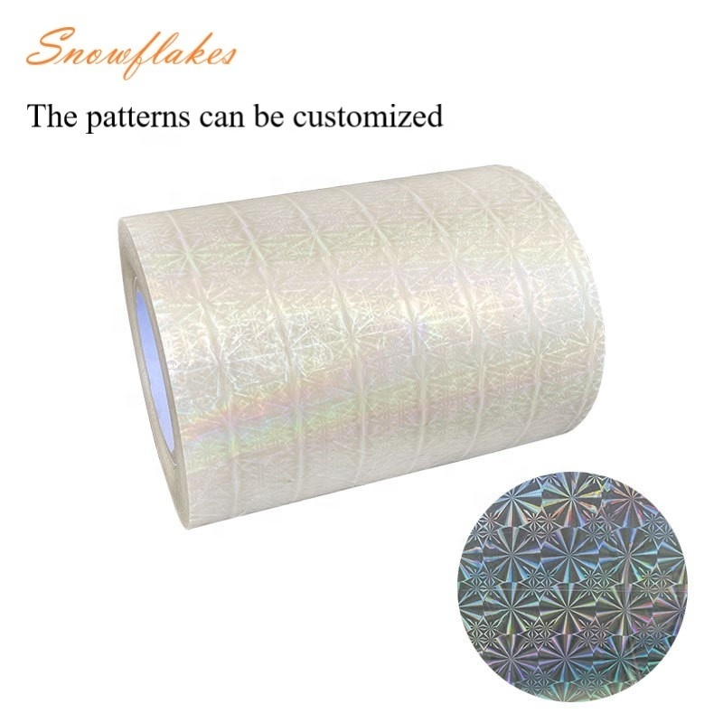 28 microns Glitter BOPP Holograph Fluorographic Hot Lamination Film Glossy Roll