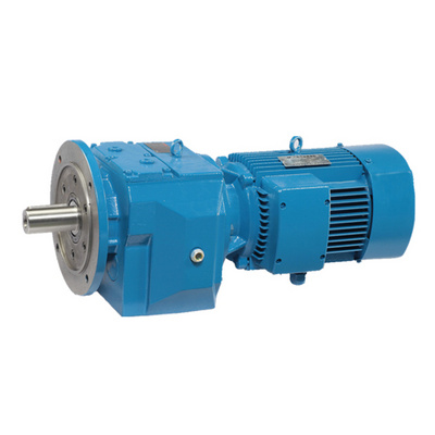 BAFFERO R series Inline coaxial Helical gearbox gear speed reducer with electric motor