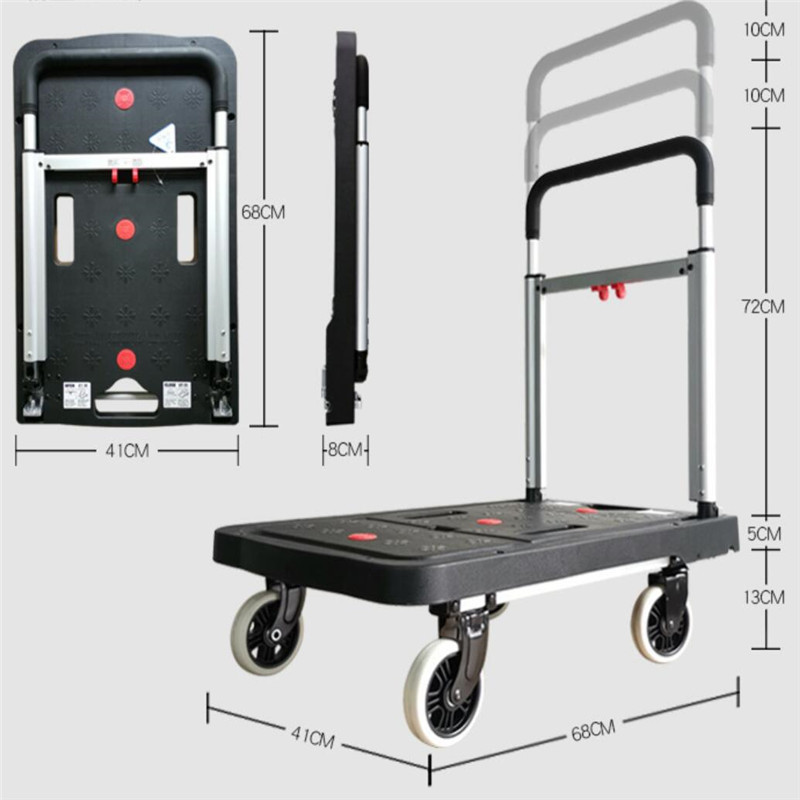 Bafuluo Warehouse high quality tool hand push flat cart for transport