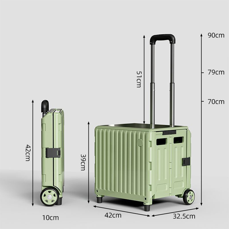 Bafuluo Portable Stair Climbing Outdoor Shopping Collapsible Rolling Crate Folding Utility Cart With Telescopic Handle