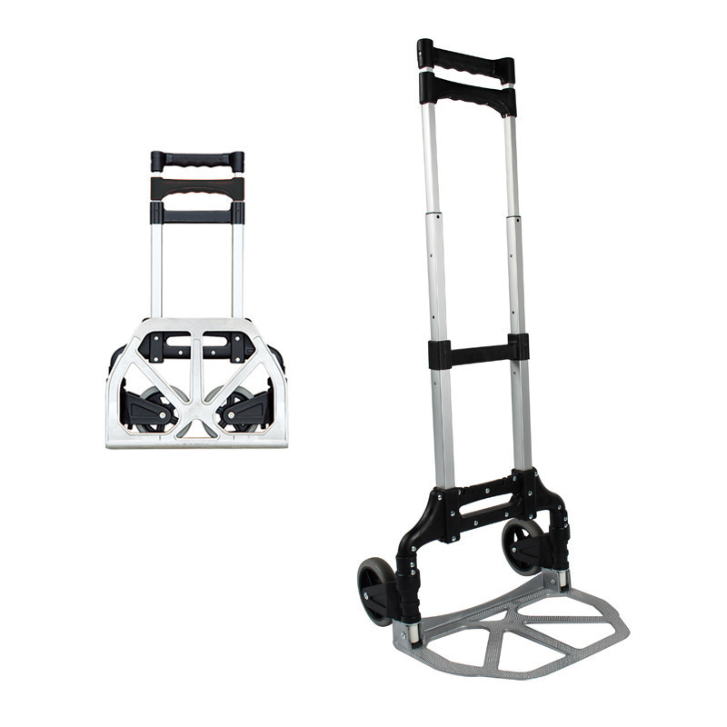 Hot Selling Aluminium Luggage Cart Foldable Folding Hand Trolley for Shopping